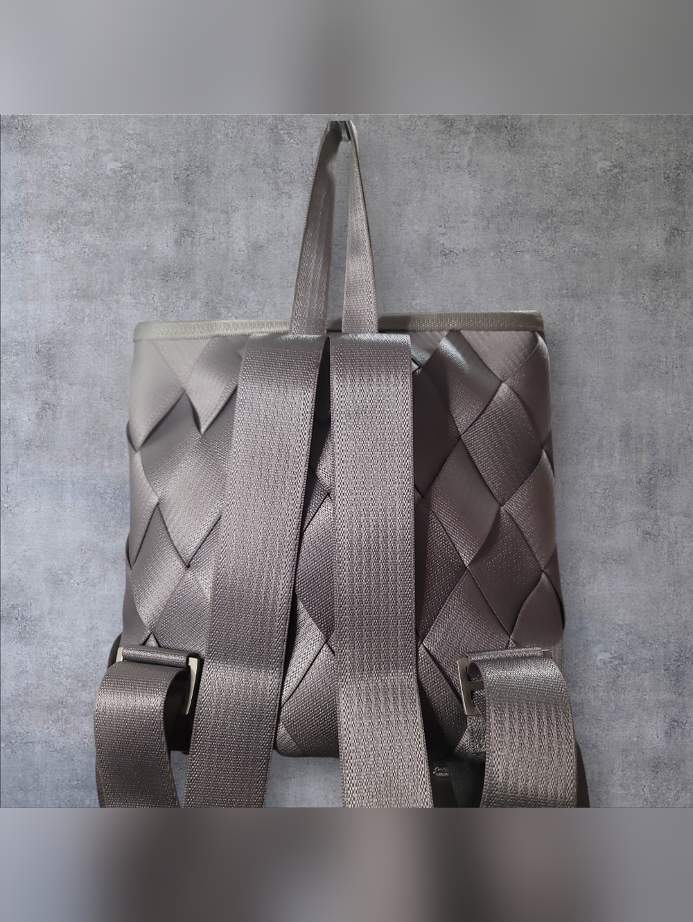 Maggie Bags Quilted Webbing Silver Women's Backpack – Sleek Daily Carry EUC - Picture 3 of 10